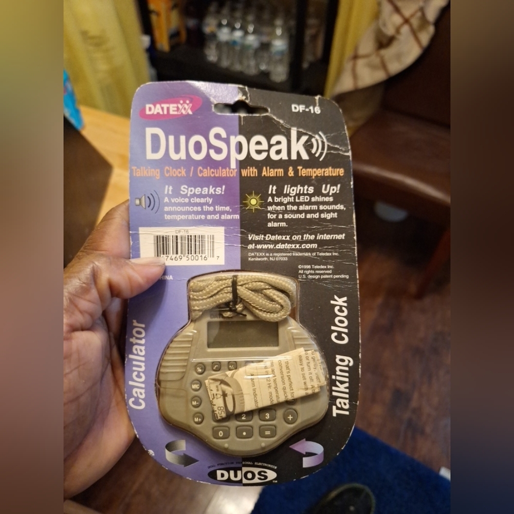 DuoSpeak Talking Clock & Calculator - Gray